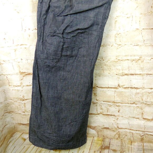 G-Star Raw Pant 33x34 (35x34) Blue Deckpant Chambray 3D Knee Straight Button Fly - Picture 6 of 14